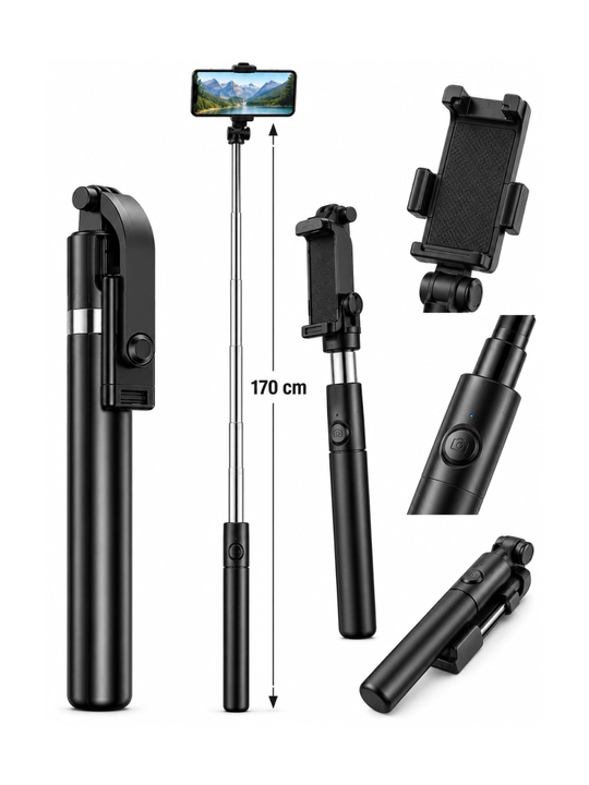 Selfie Stick для телефона, складной монопод с регулируемой длиной