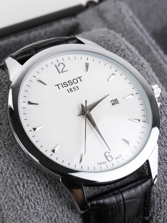 Tissot 1853 erkaklar klassik qo‘l soati charm kamarli va kalendarli