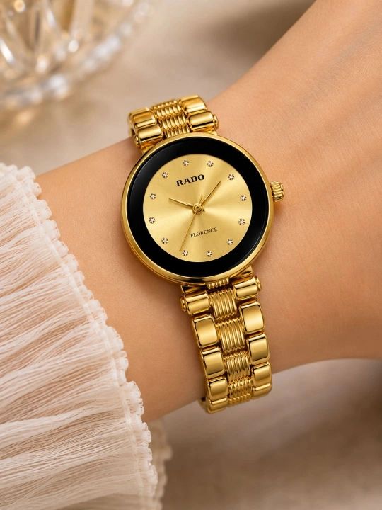 Золотистые часы RADO для женщин и девушек - 
