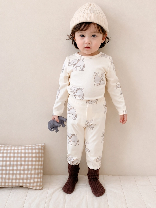 Qiz va o'g'il bolalar uchun paxmoq pijama Uyqu uchun bolalar kiyim to‘plami