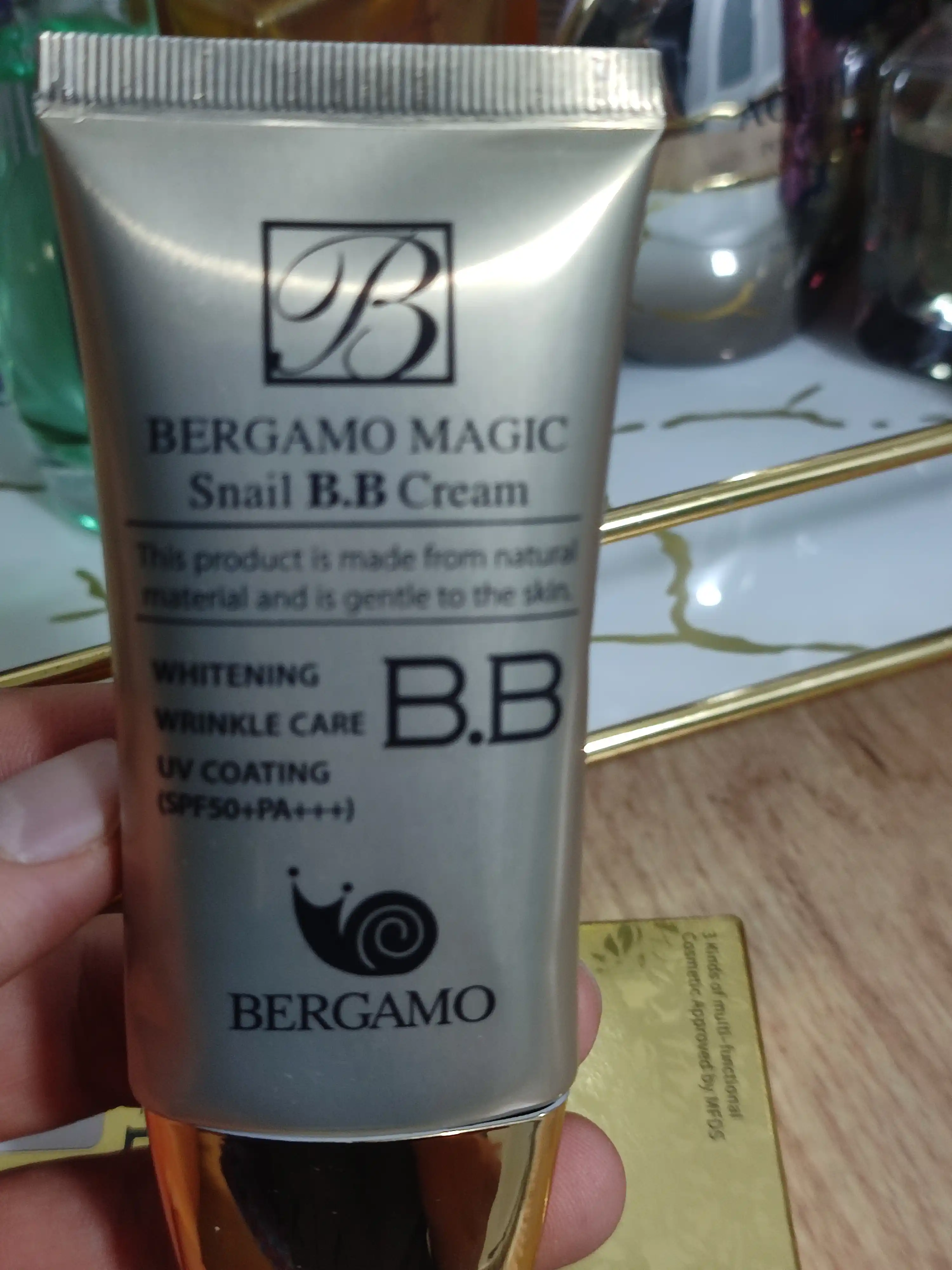 Тональный крем для лица Bergamo CROME SNAIL BB SPF50, многофункциональный отбеливающий, 50