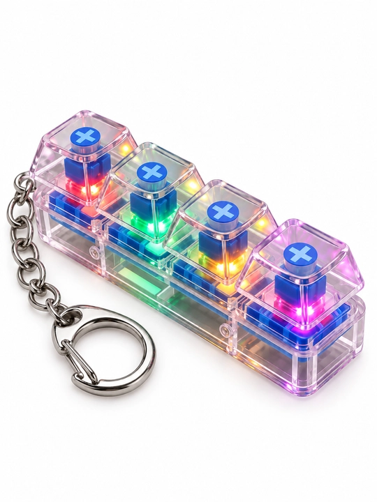 Klaviatura breloki, RGB brelok, tugmali brelok, anti stress, yorug‘likli brelok - 