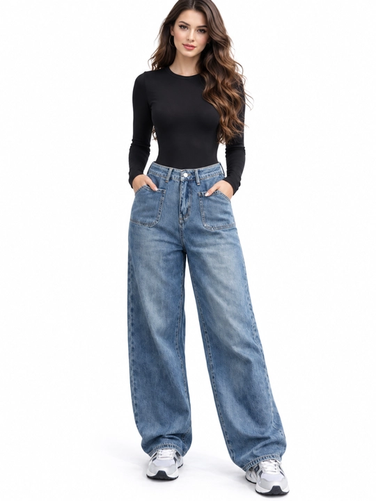 Ayollar uchun keng jinsi shimlar koreyscha casual High Waist erkin kesim S–2XL