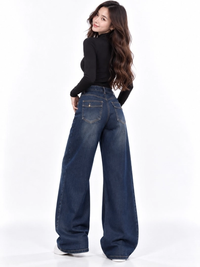 Ayollar uchun keng jinsi shimlar koreyscha casual High Waist erkin kesim S–2XL