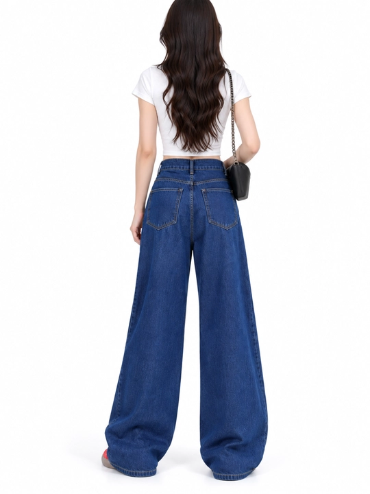 Ayollar uchun keng jinsi shimlar koreyscha casual High Waist erkin kesim S–2XL