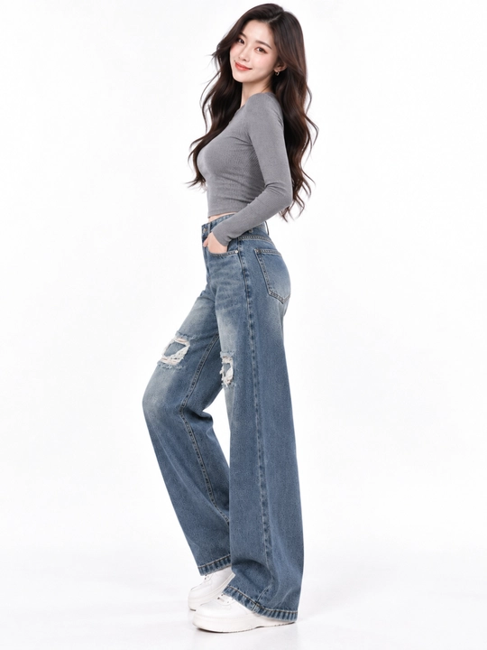 Ayollar uchun keng jinsi shimlar koreyscha casual High Waist erkin kesim S–2XL