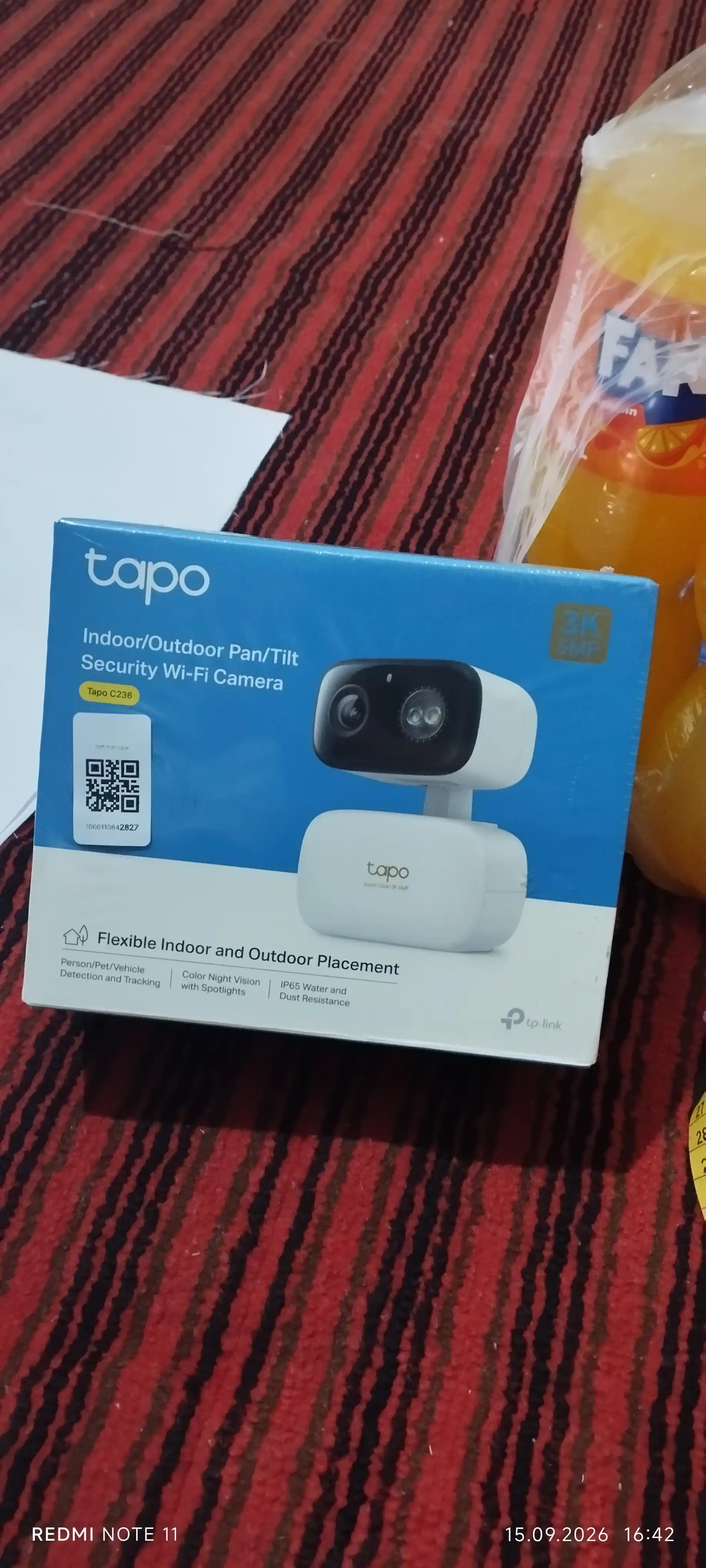 Wi-Fi камера Tapo C236  Поворотная 360°  3K QHD 5MP  ИИ-детекция