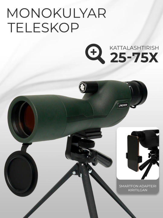 Professional 25–75×60 monokulyar teleskop - 