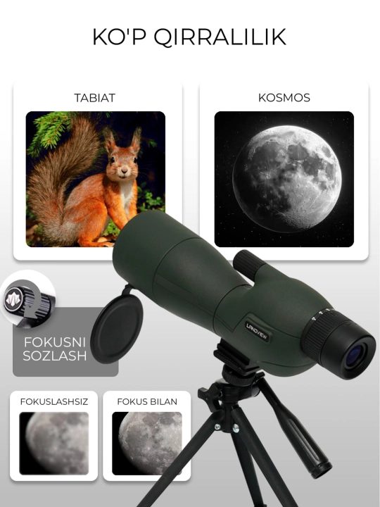 Professional 25–75×60 monokulyar teleskop