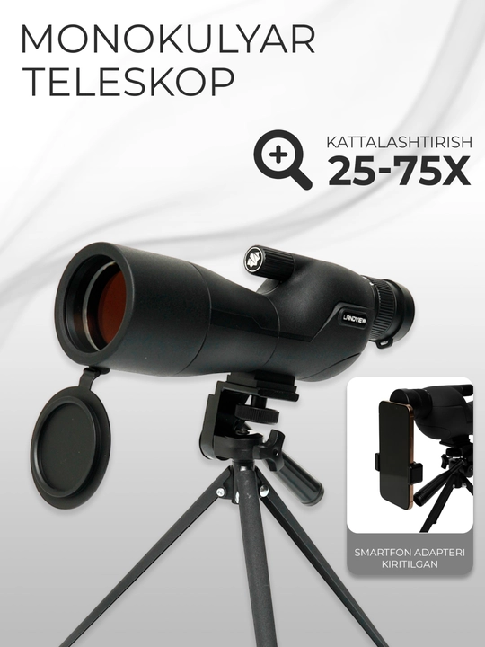 Professional 25–75×60 monokulyar teleskop - 