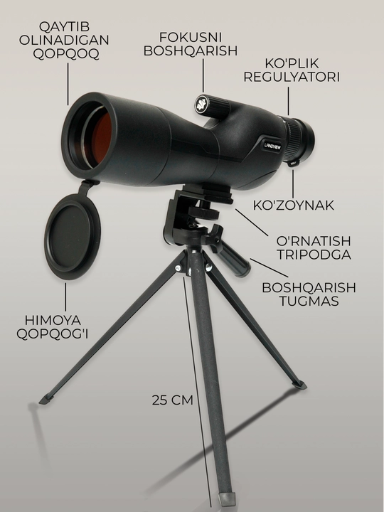 Professional 25–75×60 monokulyar teleskop