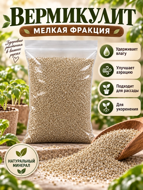 Вермикулит для растений — крупная и мелкая фракция - 