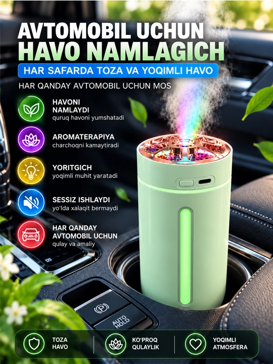 Havo namlagich, avtomobil va uy uchun - 