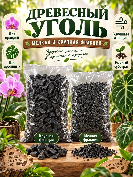 O‘simliklar uchun yog‘och ko‘miri - 