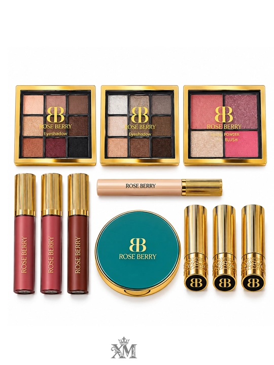 Набор для макияжа Rose Berry 12 предметов, подарочный набор косметики для глаз, губ и лица
