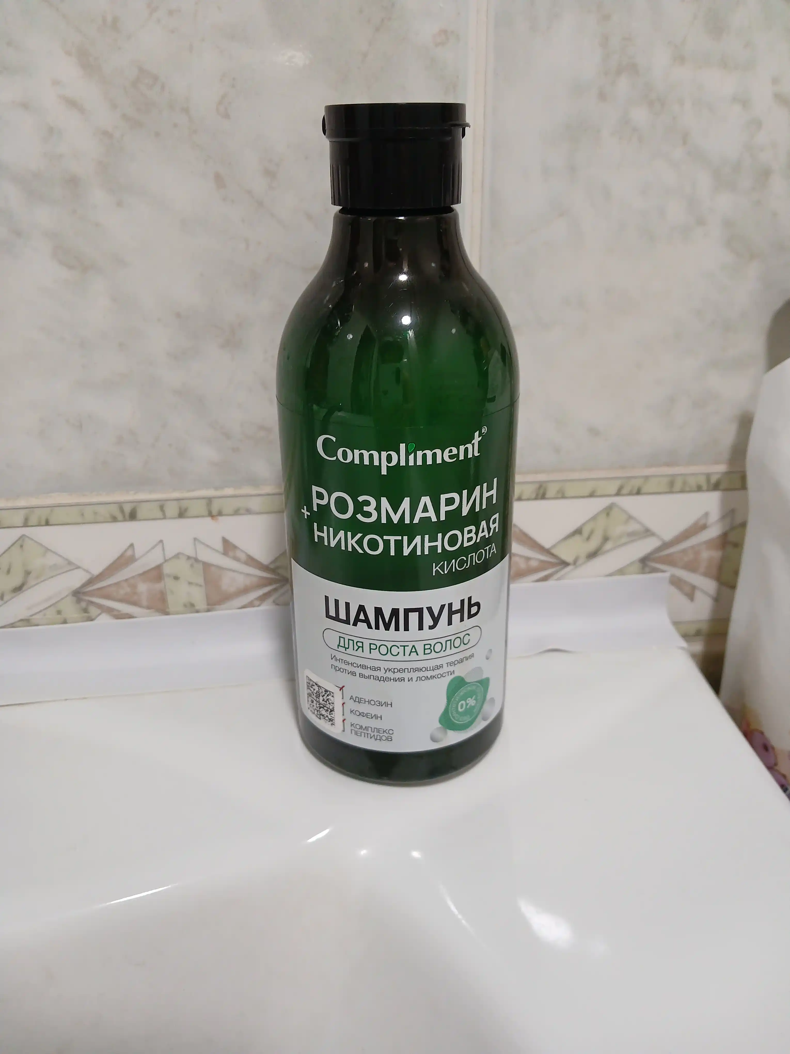 Compliment soch o'stirish uchun shampun, Rozmarin va Nikotin kislotasi bilan, 400 ml