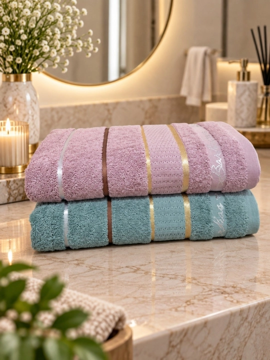 COTTON LIFE  Полотенца для Лица. 2 шт. 100% Хлопок. 50×90 см