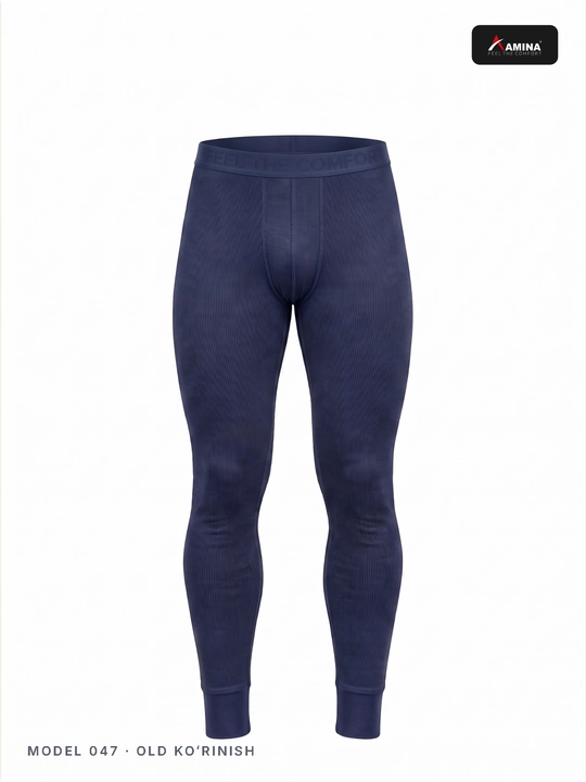 Erkaklar uchun Amina 047 "Feel the Comfort" termokalsoni, chokli, 100% paxtadan