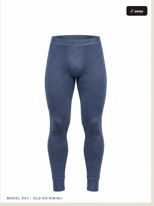 Erkaklar uchun Amina 047 "Feel the Comfort" termokalsoni, chokli, 100% paxtadan