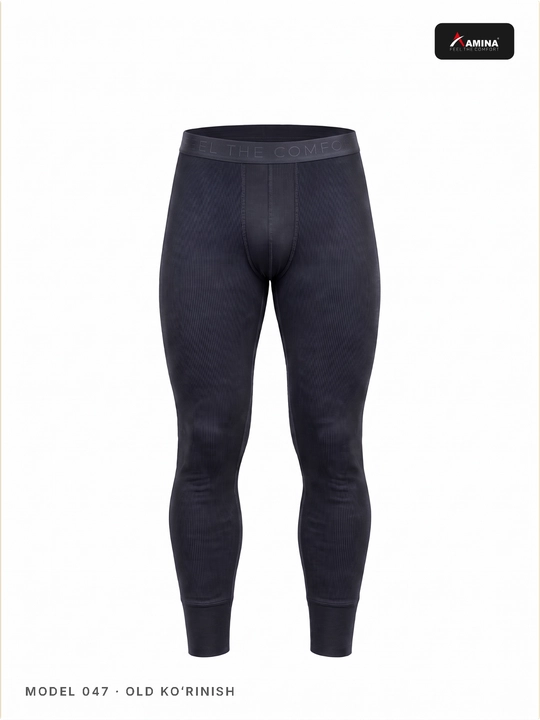 Erkaklar uchun Amina 047 "Feel the Comfort" termokalsoni, chokli, 100% paxtadan