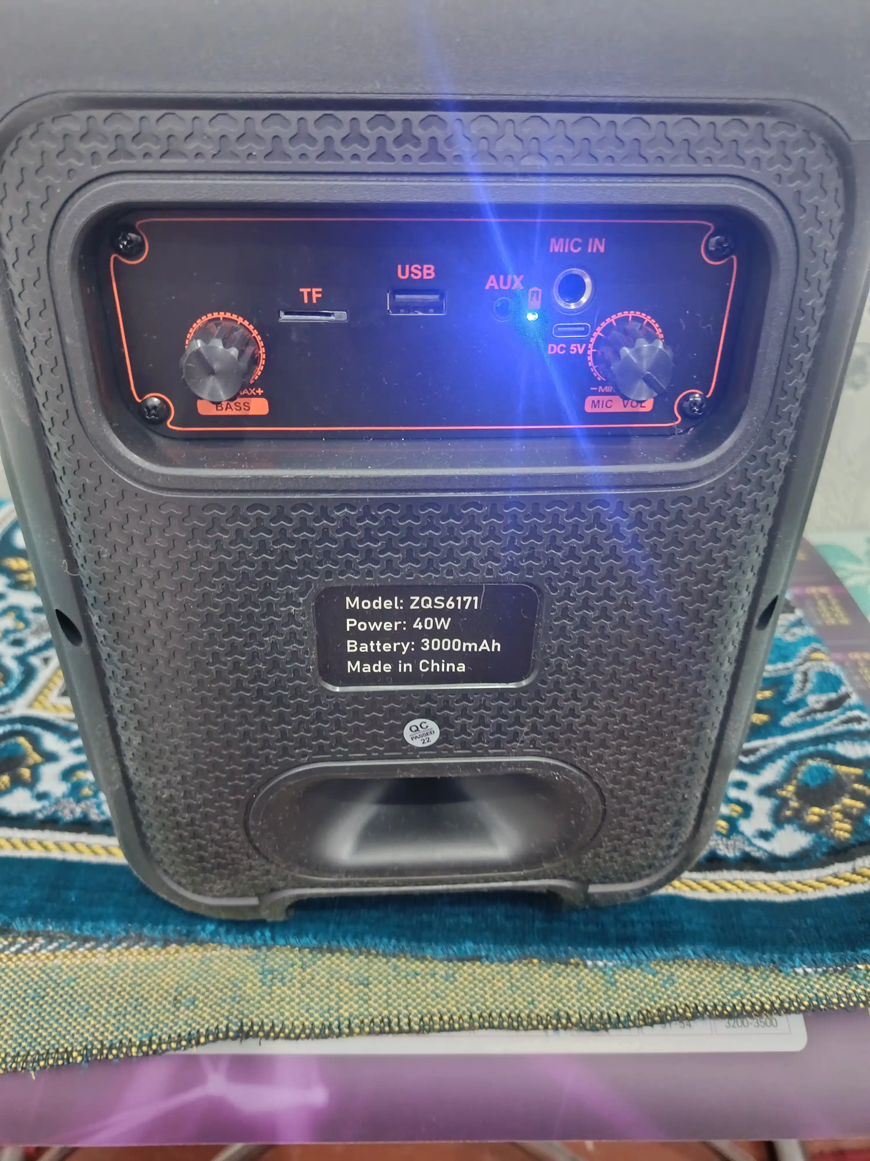 Katta simsiz kalonka Sing-e ZQS, kuchli bass, bluetooth, mikrofonli, karaoke, bayram uchun