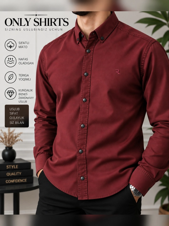 ONLY SHIRTS erkaklar uchun kuzgi ko‘ylak, uzun yengli - 