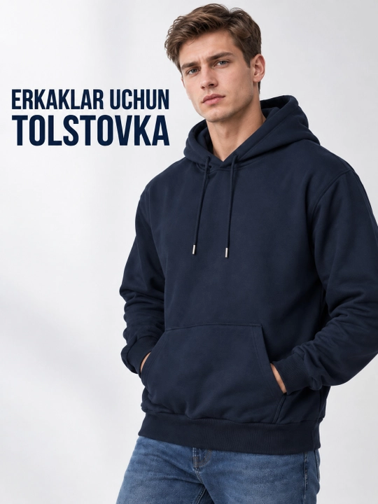 Erkaklar xudisi, kuzgi keng, oversize, erkin bichim, zamonaviy sport uslub, issiq   - 