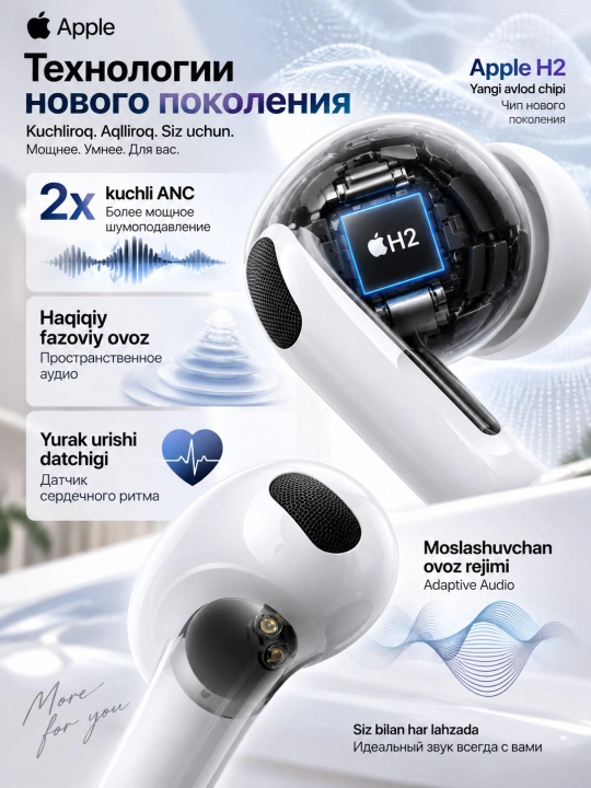 Беспроводные наушники Apple AirPods Pro 3, с гарантией