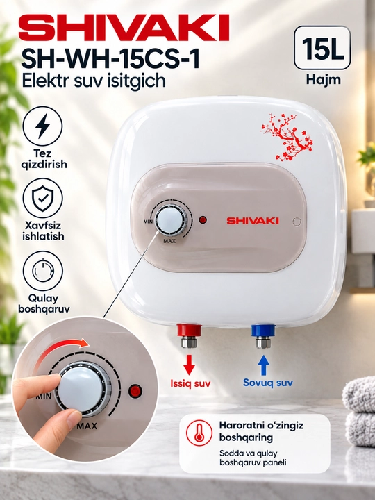 Shivaki SH-WH-15CS-1 15 l elektr suv isitgichi  Arizton