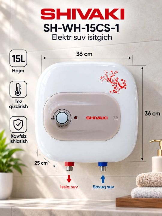 Shivaki SH-WH-15CS-1 15 l elektr suv isitgichi  Arizton