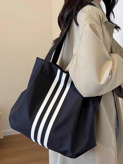 Ayollar uchun shopper sumka, yelkaga osiladigan sumka, ish va o‘qish uchun, A4 formatli