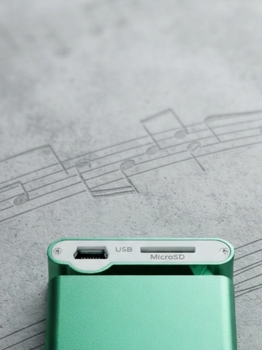 Portativ MP3 pleyer microSD karta uyasi va simli quloqchin bilan