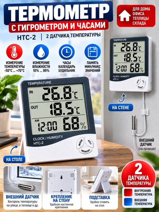 Термогигрометр HTC-1 и HTC-2
