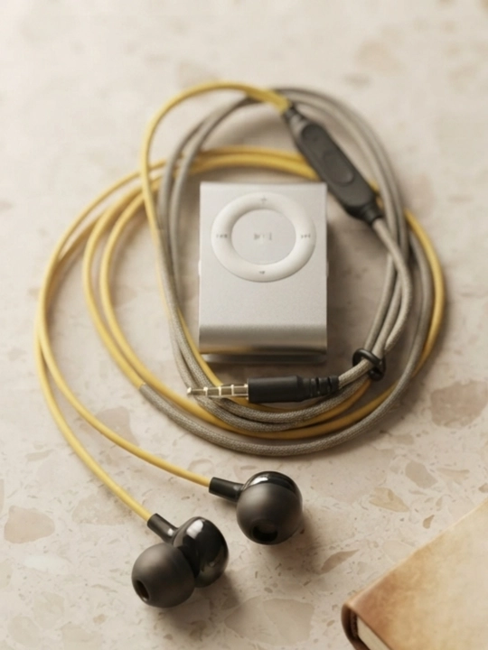 Portativ MP3 pleyer, po‘lat rang, microSD va USB bilan, quloqchinli