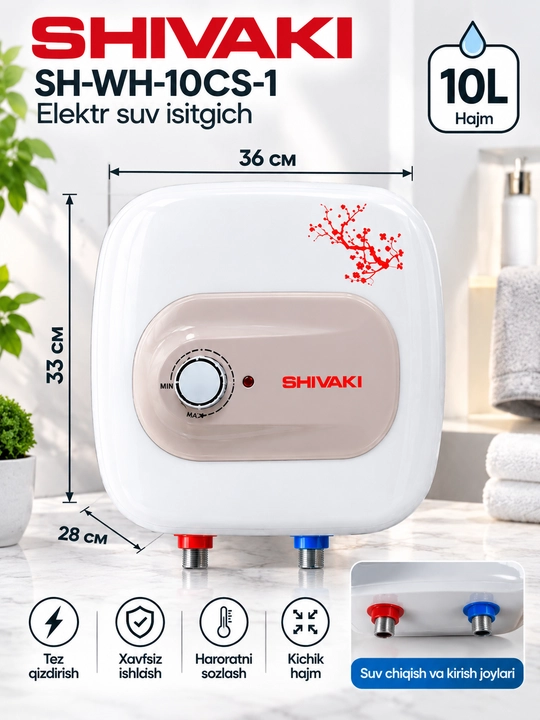 Shivaki SH-WH-10CS-1 10 litrli elektr boyler 