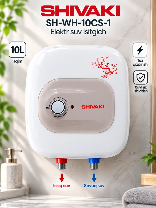 Shivaki SH-WH-10CS-1 10 litrli elektr boyler  - 