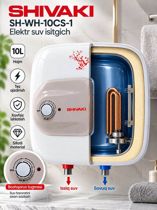 Shivaki SH-WH-10CS-1 10 litrli elektr boyler 