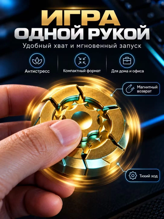 Magnitli spinner, antistress o‘yinchoq, aylanganda ochiladi