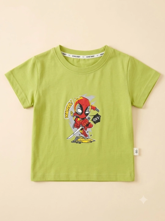 Футболка для мальчиков хлопковая детская с коротким рукавом, 1-6 лет