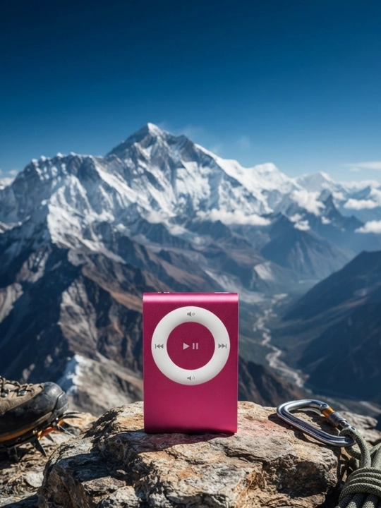 Portativ MP3 pleyer, to‘q pushti rang, microSD va USB bilan, quloqchinli
