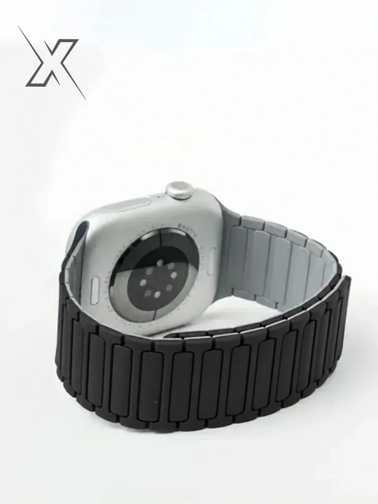 X Magnetic Silicone 4: жидкий силикон, дизайн 3 звена, магнитный ремешок
