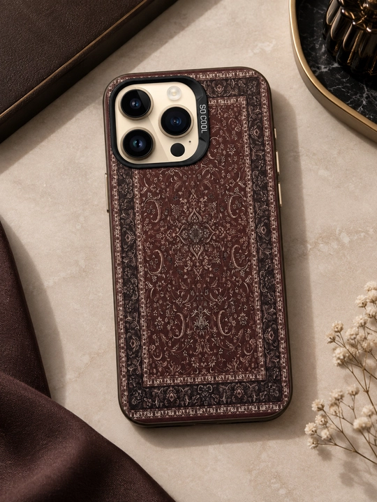 Iphone 11/13/14 pro max uchun premium milliy naqshli himoya g‘ilofi – chiroyli dizayn - 