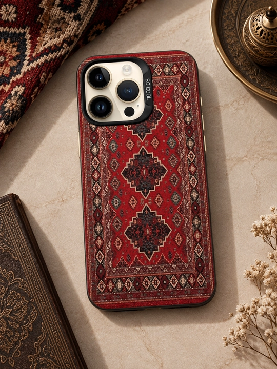 Iphone 11/13/14 pro max uchun premium milliy naqshli himoya g‘ilofi – chiroyli dizayn - 