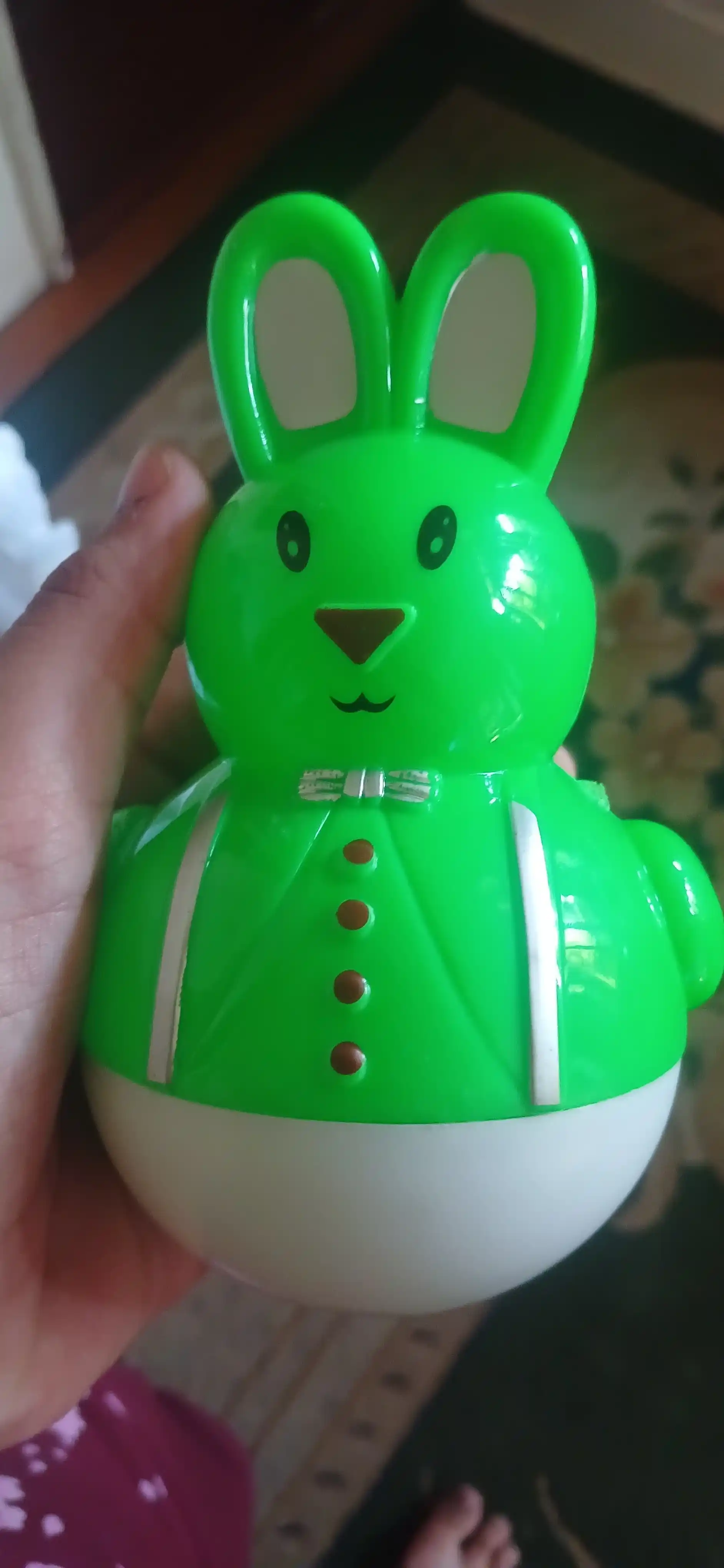 Неваляшка зайчик для детей, развивающая игрушка для малышей, 15 см