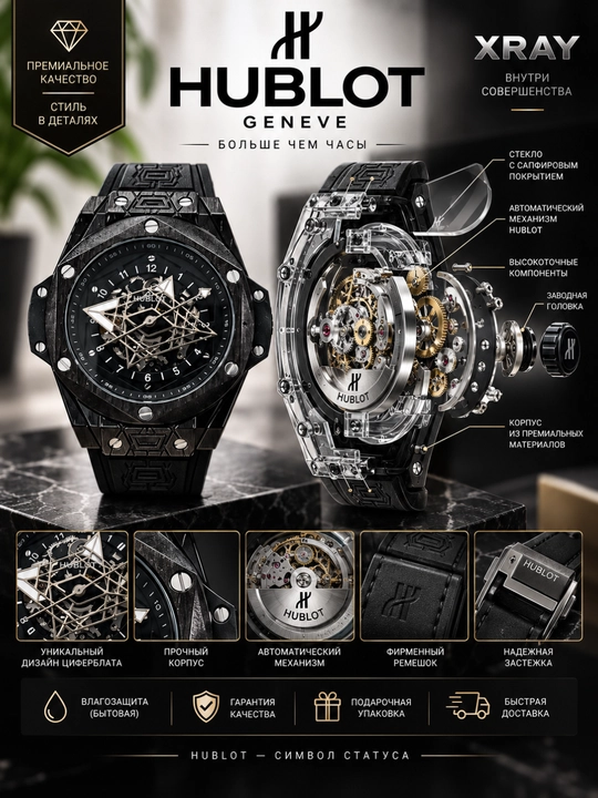 Hublot erkaklar qo‘l soati, mexanik