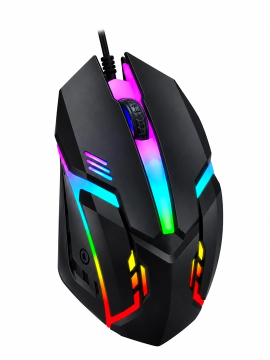 Игровая компьютерная мышь, проводная, с RGB подсветкой (для игр и офиса)