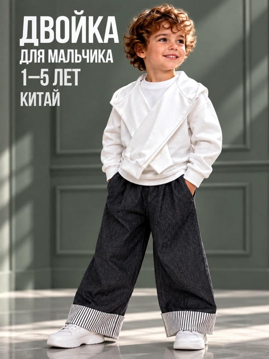 Двойка для мальчиков, одежда для мальчиков, детская одежда для мальчиков, 1–5 лет - 
