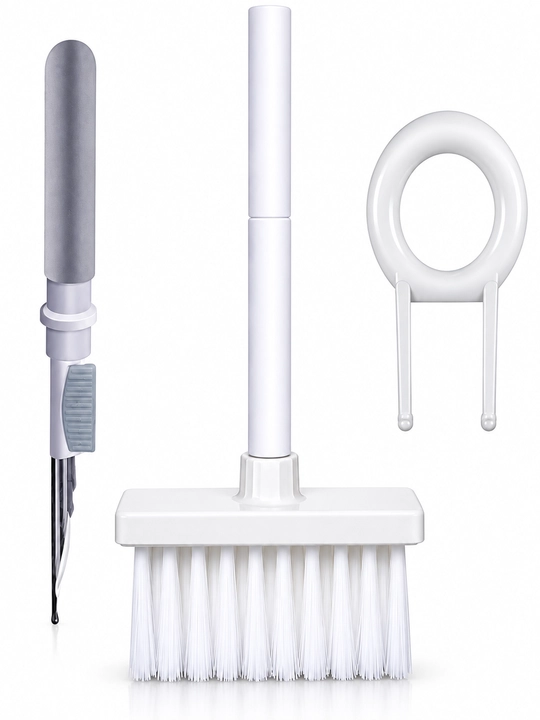 Klaviatura va gadjetlarni tozalash to'plami 5-in-1, universal cho'tka va stilus - 