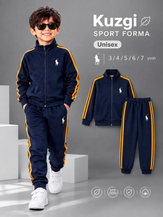 Qizlar va o‘g‘il bolalar uchun sport kostyumi, dvoyka