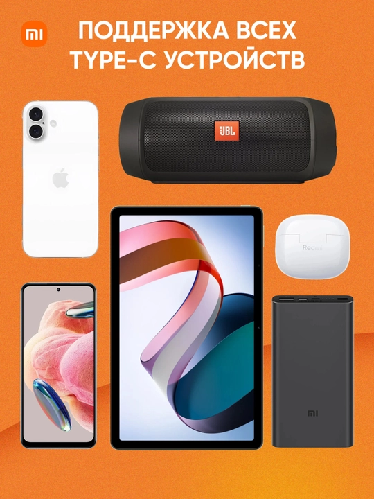 Кабель Xiaomi Mi Turbo USB-A –Type-C 6A 120W, 1метр,поддержка быстрой зарядки 33W/67W/120W